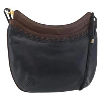 Bally Pre-owned Cross Body Bags, female, Blue, Size: ONE SIZE Pre-owned Leather Shoulder Bag
