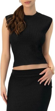 Ivonne Sleeveless Knitted Top in Black at Nordstrom, Size Medium