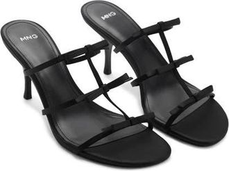 Mango Slide Sandal in Black at Nordstrom, Size 7.5Us