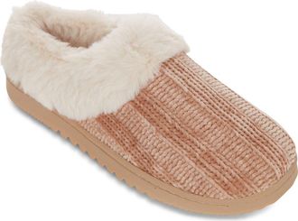 Floopi Chenille Faux Shearling Lined Slipper in Champagne at Nordstrom Rack, Size X-Large