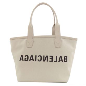 Balenciaga White Canvas Tote Bag (Pre-Owned)