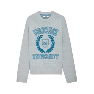 Zadig&Voltaire Hoodies & sweatvesten, Heren, Grijs, XL, Wol, Marko Sweater