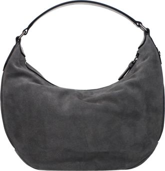 Jimmy Choo London Gray Leather Shoulder Womens Bag