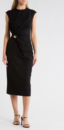 Area Stars Charmi Cap Sleeve Midi Dress in Black at Nordstrom Rack, Size X-Small