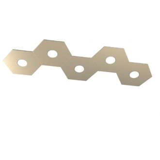 Top-Light Top-light - Plafoniera Moderna Hexagon Metallo Sabbia 5 Luci Led 12X5W