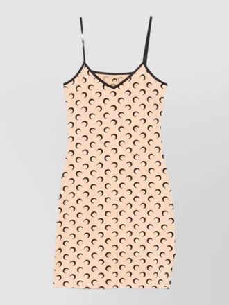 Marine Serre moon print mini dress v neckline