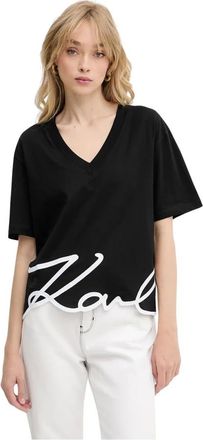Karl Lagerfeld Dames, Tops, Grijs, Maat: XS Katoen