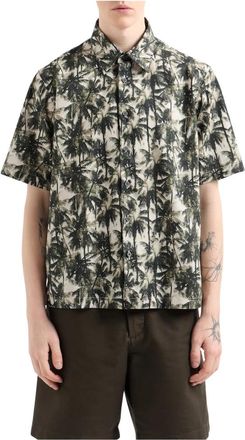 A|X Armani Exchange Korte mouw sportshirt - Heren - Korte mouwen Overhemden - Groen - S - Overhemden