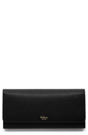 Mulberry Leather Continental Wallet in Black at Nordstrom