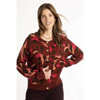 Didi gebreid vest roodbruin