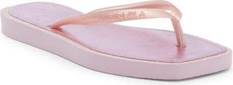 Arezzo Metallic Flip Flop in Baby Pink at Nordstrom, Size X-Large