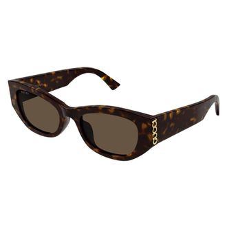 Gucci Sunglasses, unisex, Brown, Size: 53 MM Cat-eye Sunglasses