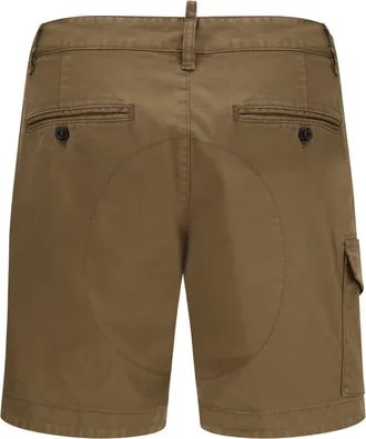 Dsquared2 Mens Sexy Cargo Short Brown Cotton; Elastane Bermuda