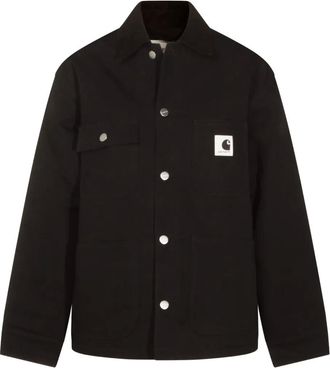 Carhartt Work in Progress Ribfluwelen jack met zak - Zwart