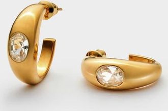 Katie Loxton Ayla Waterproof Gold Hoop Earrings at Nordstrom