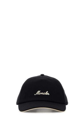 Moncler Black Logo Baseball Hat
