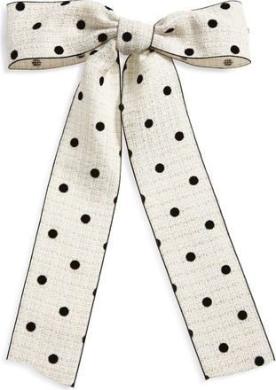 Tasha Dot Bow Barrette in Ivory at Nordstrom