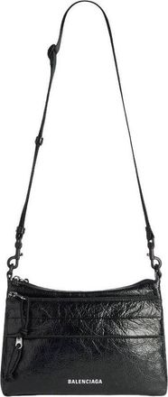 Balenciaga Explorer Double Pouch Messenger Bag Black 8731821VG071000