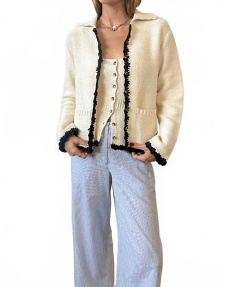 Ciao Lucia Reyla Knit Jacket In Ivory