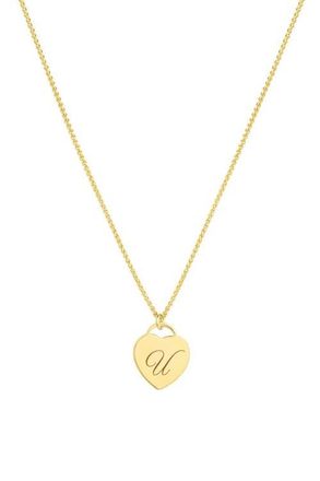 Set & Stones Alice Initial Heart Necklace in Gold /U at Nordstrom
