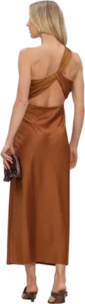 Modstr&ouml;m Dames, Jurken, Bruin, Maat: XL