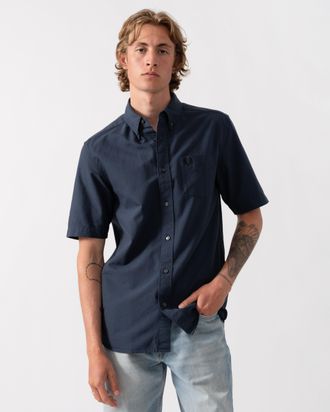 Fred Perry Mens Shirt in Dark Grey Cotton - Size X-Large