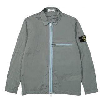 Stone Island Compass Patch Zip Up Jacket Sky Blue 781510919-V0041