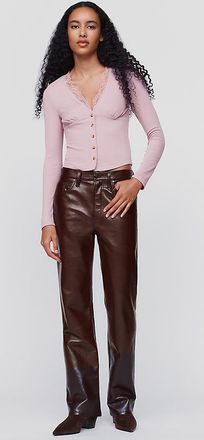 A Gold E Lana Leather Blend Pants