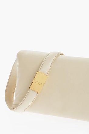Marni Leather Shoulder Bag with Gold Details Marni