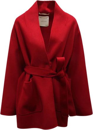 Emma & Gaia Capes - Dames - Jas met riem - Rood - L - Jassen