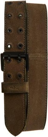 AllSaints Covered Eyelet Leather Belt in Military Green at Nordstrom Rack, Size 32