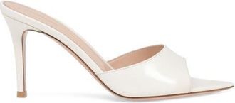 Gianvito Rossi Elle 85 Mule in White Nappa at Nordstrom, Size 41.5