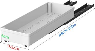 OEM Organizadores Extra&iacute;bles Para Armarios, Cajones Extra&iacute;bles De 1 Pulgada De Ancho Para Muebles De Cocina Y Ba&ntilde;o, 13,5 Cm De Ancho (blanco)