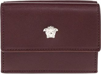 Versace Portafoglio in pelle con testa di Medusa - Rosso