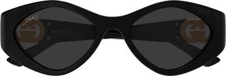 Gucci Zonnebrillen - Dames - Zonnebrillen - Zwart - 52 MM - Accessoires