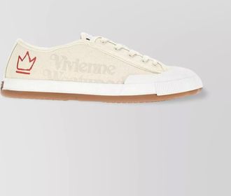 Vivienne Westwood logo print canvas low-top sneakers