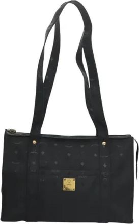 MCM Tweedehands leren handtassen - Dames - Vintage Schoudertas - Zwart - ONE Size - Leer - Vintage