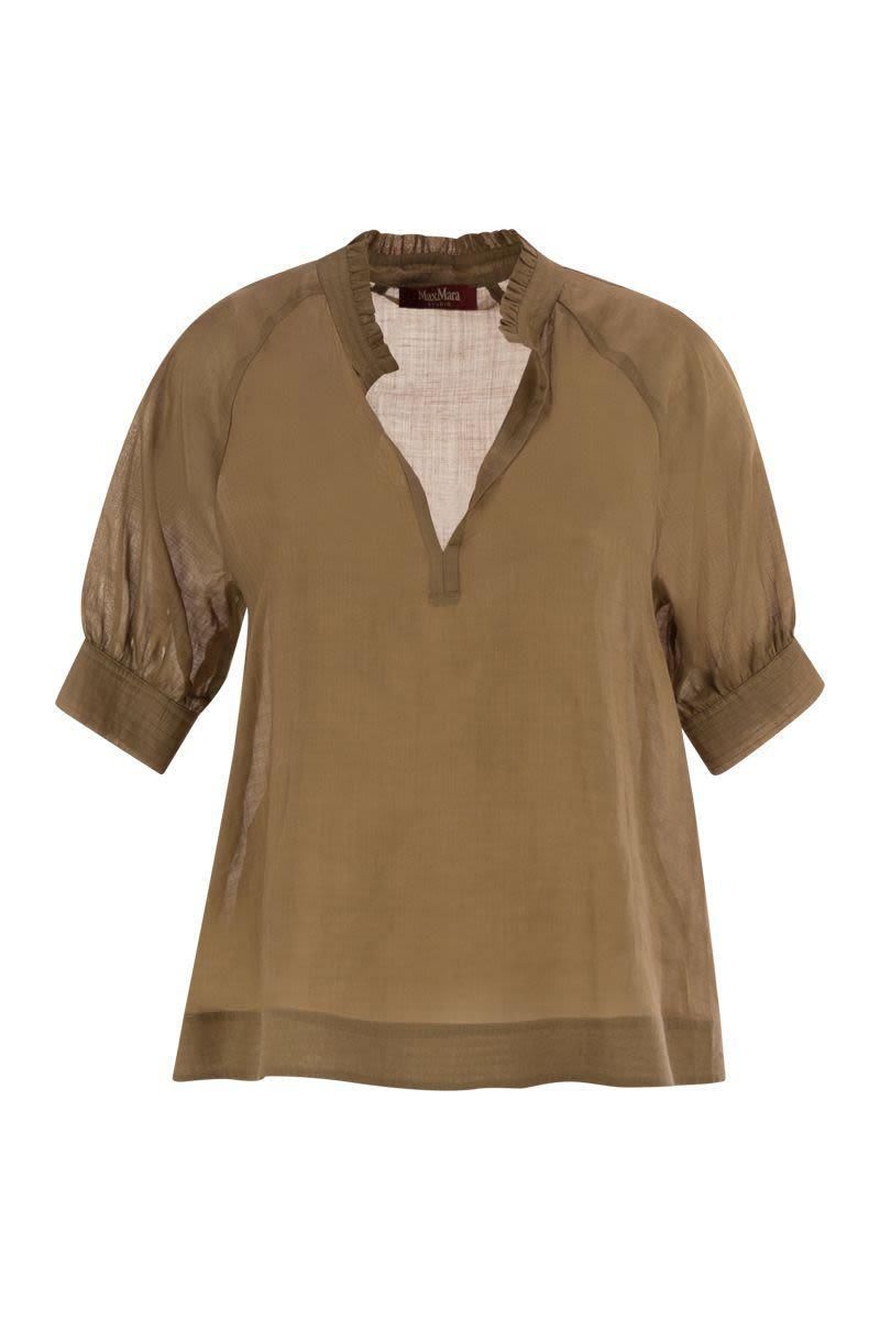 Tシャツ・カットソー Max Mara ACANTO123 SHORT SLEEVE ORGANDY SHIRT Max Mara Acanto123 Short Sleeve Organdy Shirt desde 258,95