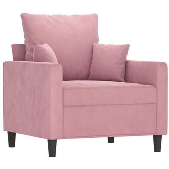 vidaXL Sill&oacute;n De Terciopelo Rosa 60 Cm Vidaxl