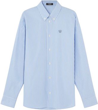 Versace Camicia Medusa a righe - Blu
