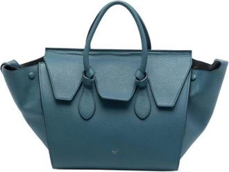 Celine Pre-owned Tie Knot tote bag - Dames - Vintage Handtas - Blauw - ONE Size - Leer - Vintage