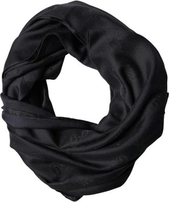 Dolce & Gabbana Lace Stole Silk Neck Wrap Shawl Scarf - Heren - Sjaals - Zwart - ONE Size - Wol - Accessoires