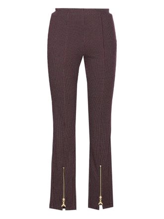 Patrizia Pepe Broek met geometrisch patroon en ritsdetail - Rood