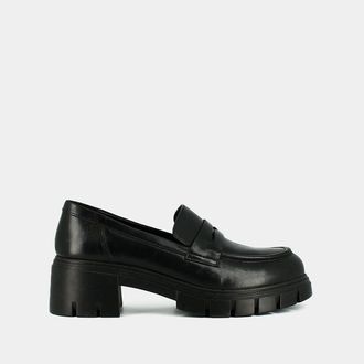 Jonak Loafers chunky met hak Aron, leer