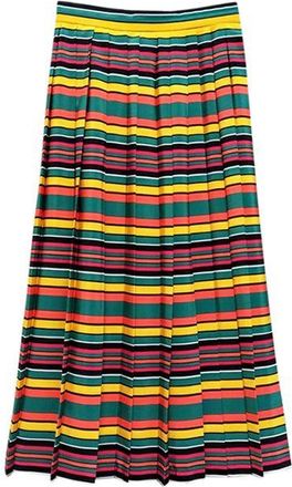 Max Mara Multicolour striped crepe pleated skirt Size XS