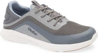 Olukai Kialoa Convertible Lace-Up Waterproof Sneaker in Charcoal /Sharkskin at Nordstrom, Size 11.5