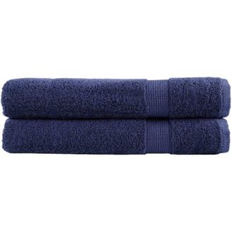 vidaXL Toallas Premium Solund 2 Uds Azul Marino 100x200 Cm 600 Gsm Vidaxl