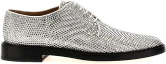 Maison Margiela Silver Tabi Lace Up Shoes