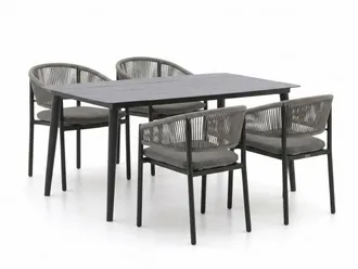Bellagio la vita attrattiva + 15% kassakorting | Bellagio Panaro/Sora 160cm dining tuinset 5-delig stapelbaar