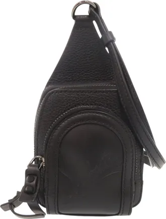 Christian Louboutin Black Leather Shoulder Bag (Pre-Owned)